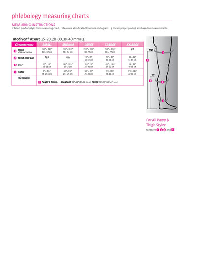 medi assure, 15-20 mmHg, Thigh High with Silicone Top-Band, Closed Toe